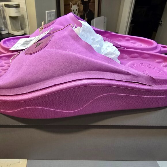 Adidas Women's Stella McCartney Slides Lilac Mule JS0266 Size 7 NEW PURPLE - Picture 2 of 16